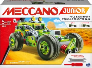 MECCANO Junior, 3-in-1 Deluxe Pull-Back Buggy STEAM Model Building Kit, for Kids Aged 5 and Up