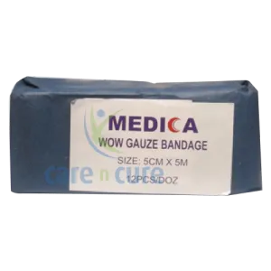 Medica Gauze Bandage 5 cm X 5 12 Rolls