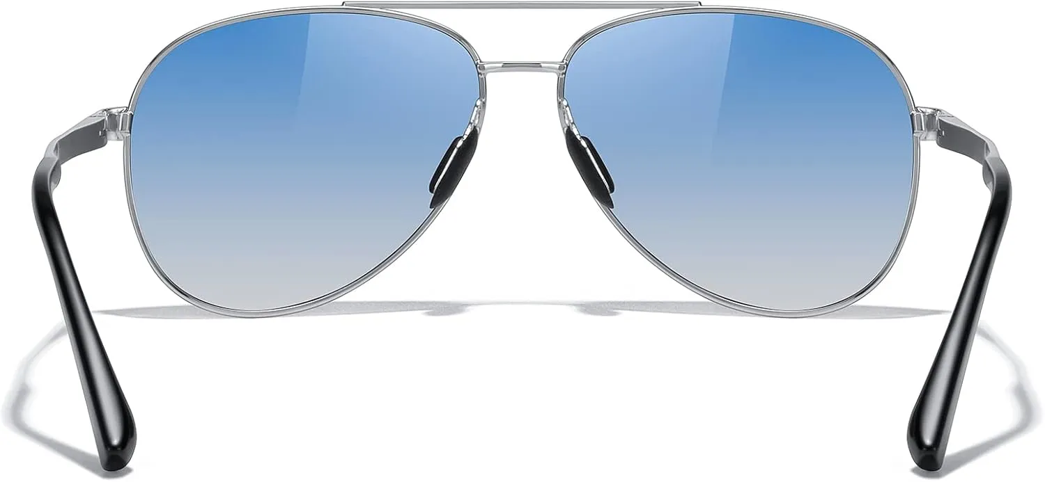 MERRY'S Aviator Sunglasses for Men Women - Polarized Driving Sun glasses Mirrored Lens UV 400 Protection 58 MM