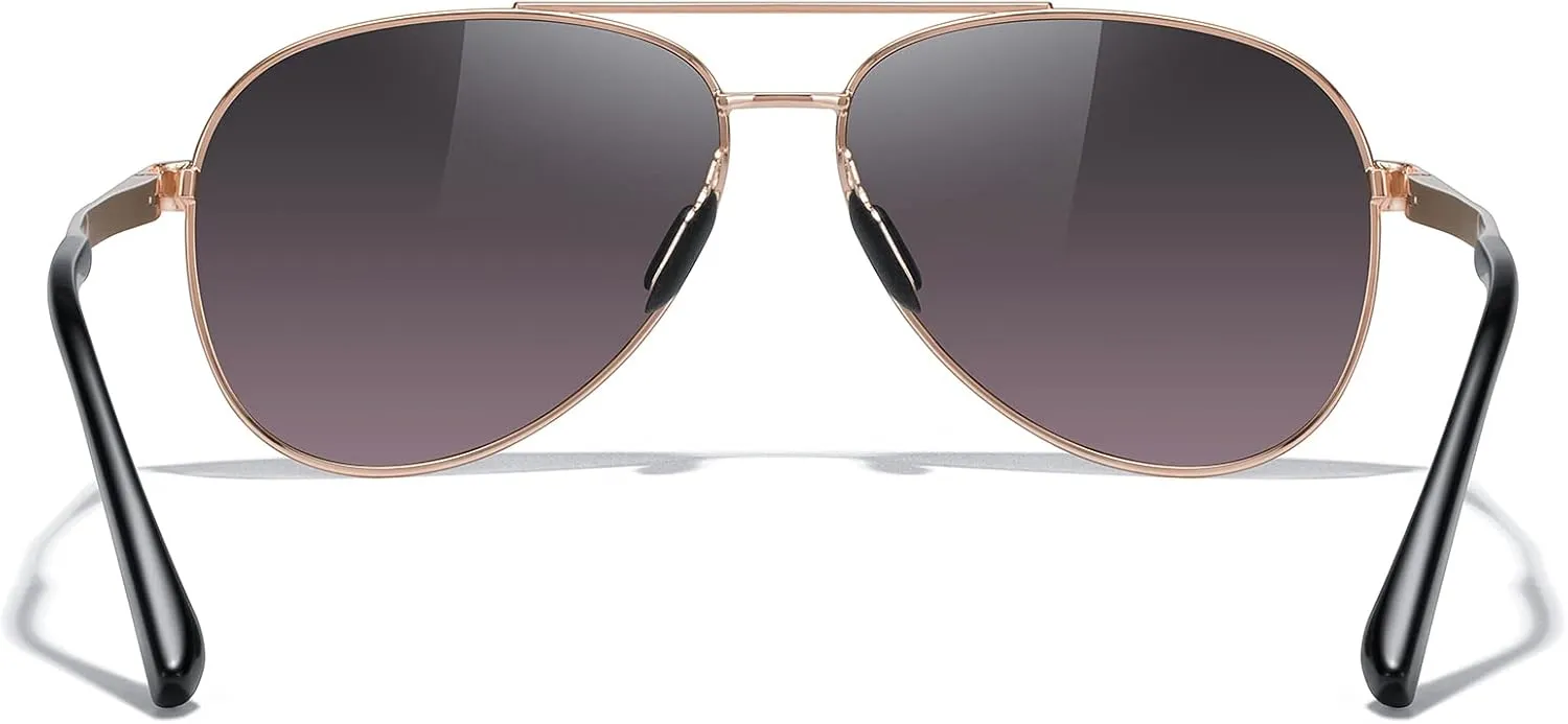 MERRY'S Aviator Sunglasses for Men Women - Polarized Driving Sun glasses Mirrored Lens UV 400 Protection 58 MM