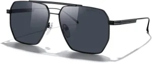 MERRY'S Oversized Polarized Square Sunglasses for Women Men Vintage Retro Shades UV400 Classic Large Metal Sun Glasses