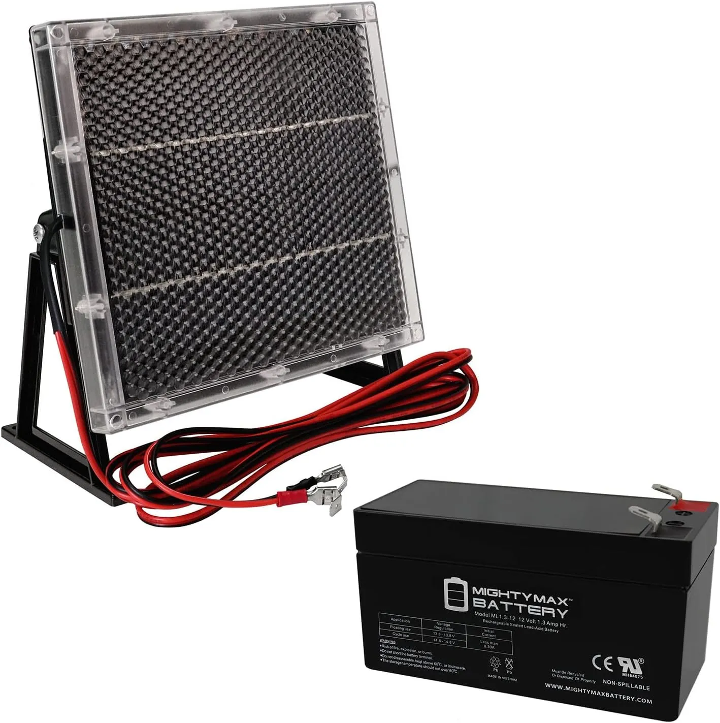 Mighty Max Battery 12V 1.3Ah Replacement for Eagle Picher CF12V1/L   Solar Panel Charger