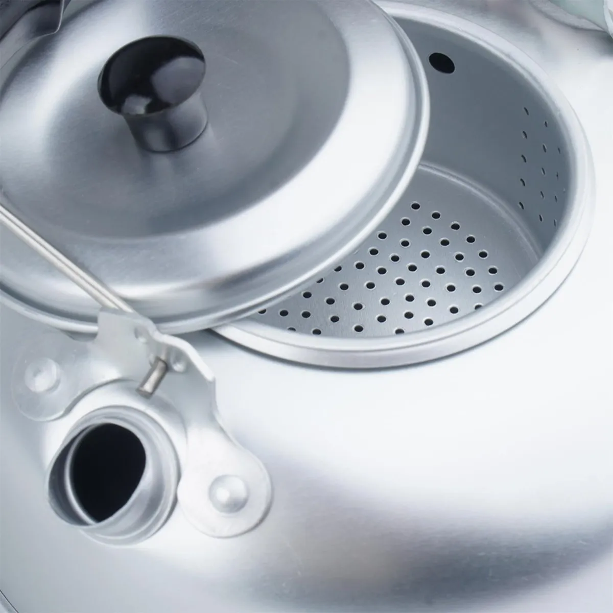MIL-TEC teakettle aluminum lightweight 800ml camping outdoor kettle tea strainer