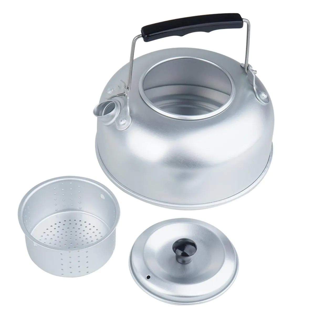 MIL-TEC teakettle aluminum lightweight 800ml camping outdoor kettle tea strainer