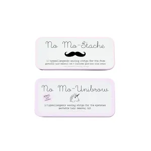 Mini Duo - 12 Count Brow and Lip Wax Kit, 2 Piece Set - As Seen On Shark Tank - Hair Removal Wax Strips with Tweezers for Face, Brows and On-The-Go Use