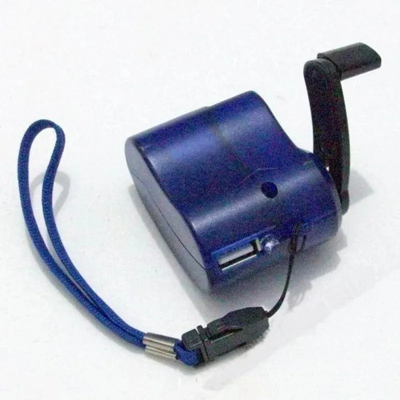 Mini Hand Crank USB Phone Charger - Emergency Camping Equipment and Survival Tool for Outdoor Travel and Hiking