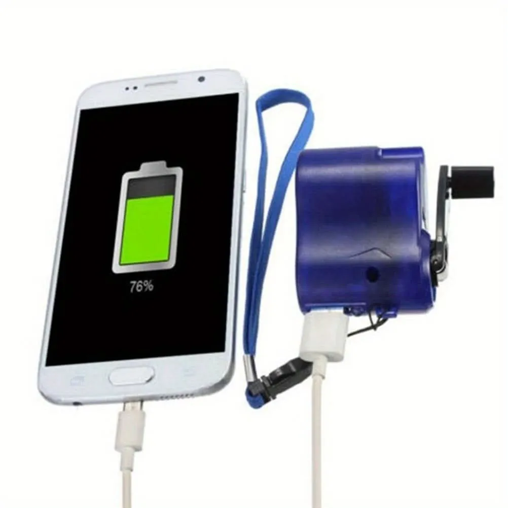 Mini Hand-Cranked USB Phone Charger