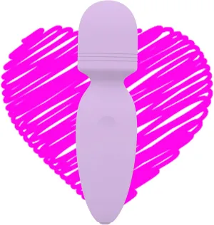 Mini Wand Massager Small Cordless Hand-held Massager Quiet Waterproof Massager Rechargeable Personal Massager for Neck Shoulder Back Body [4.35 * 1.18 inches]