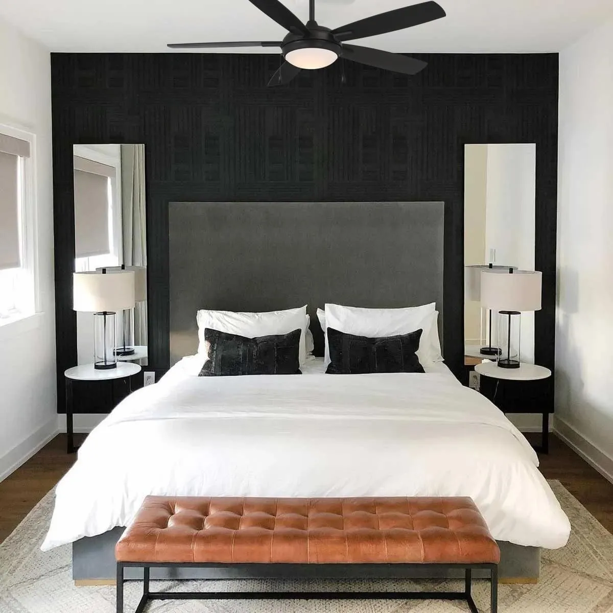 Minka-Aire F534L-CL Lun-Aire With Light 54 Inch Ceiling Fan with Integrated 17W LED Light in Coal Finish