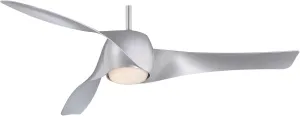 Minka-Aire F803DL-SL Artemis LED 58" Ceiling Fan with Lights & Remote Control, Silver