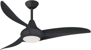 MINKA-AIRE F845-CL Light Wave 44" Ceiling Fan with LED Light and Remote Control in Coal Finish