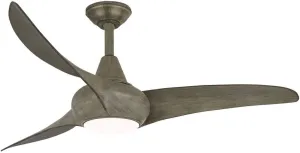 MINKA-AIRE F845-DRF Light Wave 44" Ceiling Fan with LED Light and Remote Control in Driftwood Finish