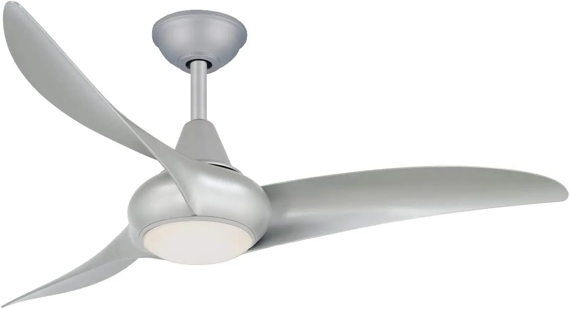 MINKA-AIRE F845-SL Light Wave 44" Ceiling Fan with LED Light and Remote Control in Silver Finish