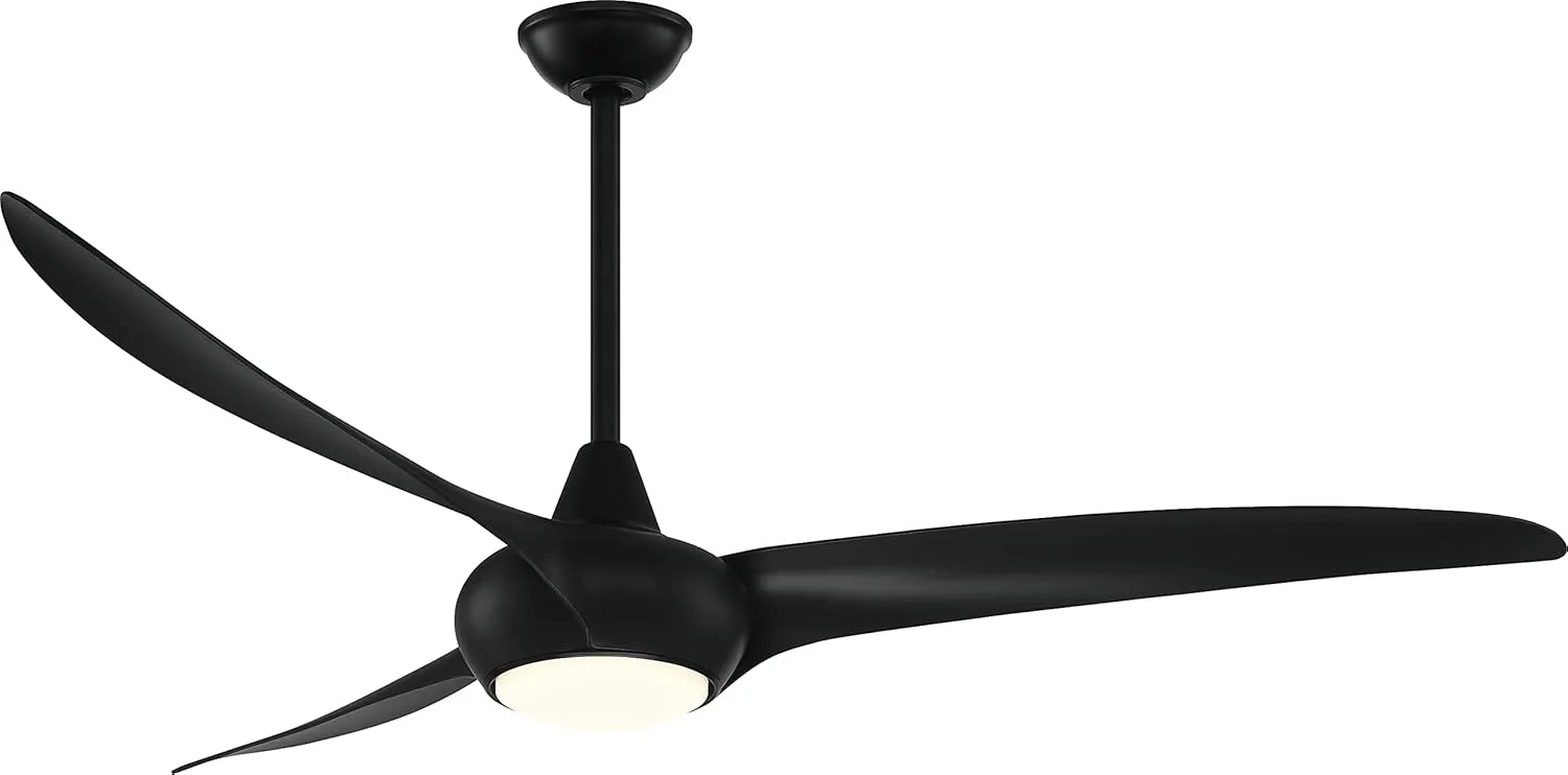MINKA-AIRE F848-CL Light Wave 65" Ceiling Fan with LED Light and Remote Control in Coal Finish