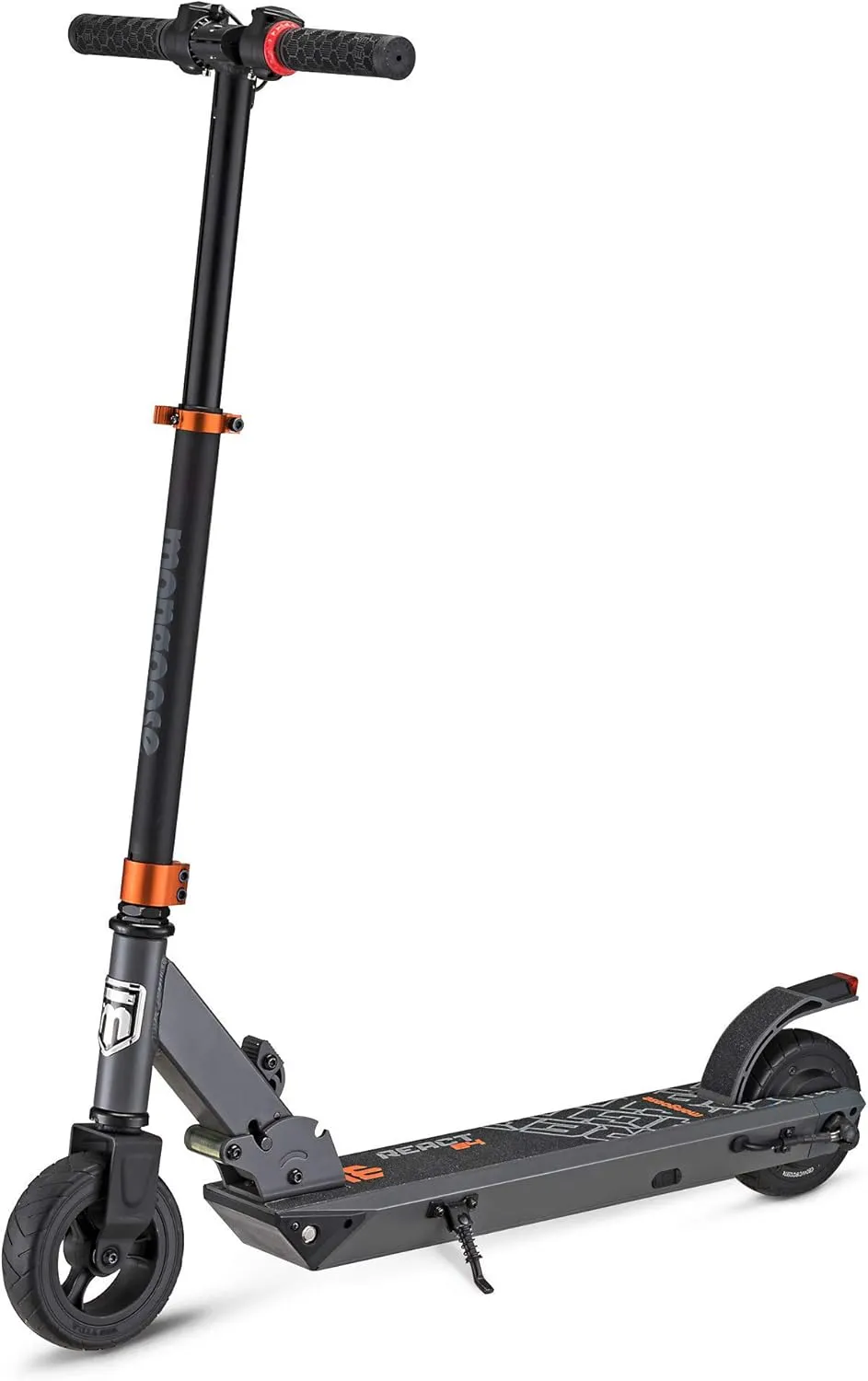 Mongoose React Electric Kids Scooter, Boys & Girls Ages 8 , Max Speed 6-15 MPH, Aluminum Handlebars and Frame, Rear Foot Brake, Battery and Charger Included