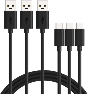 Motorola Essentials [3 Pack] SKN6473A USB-A to USB-C Data/Charging Cable (3.3 feet) for Moto G Play (2023/2024), G Power (2022/2023 5G), G Stylus (2022/2022 5G/2023/2023 5G), G 5G 2023/2024