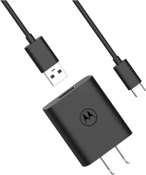 Motorola TurboPower 20 QC3.0 Charger with 1m USB-A to USB-C Cable for Moto G Play 2023/2024, G Power 2022/2023 5G, G Stylus 2022/2022 5G/2023/2023 5G, G 5G 2023/2024, Edge 2022/Edge  2022/2023