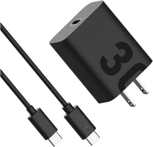 Motorola TurboPower 30 USB-C Charger with 1m USB-C to USB-C Cable for Moto G 2025, Moto G Power 2025, Moto G Power 5G 2024, G Stylus 5G 2024, Motorola Razr  2023/2024, Razr 2023/2024