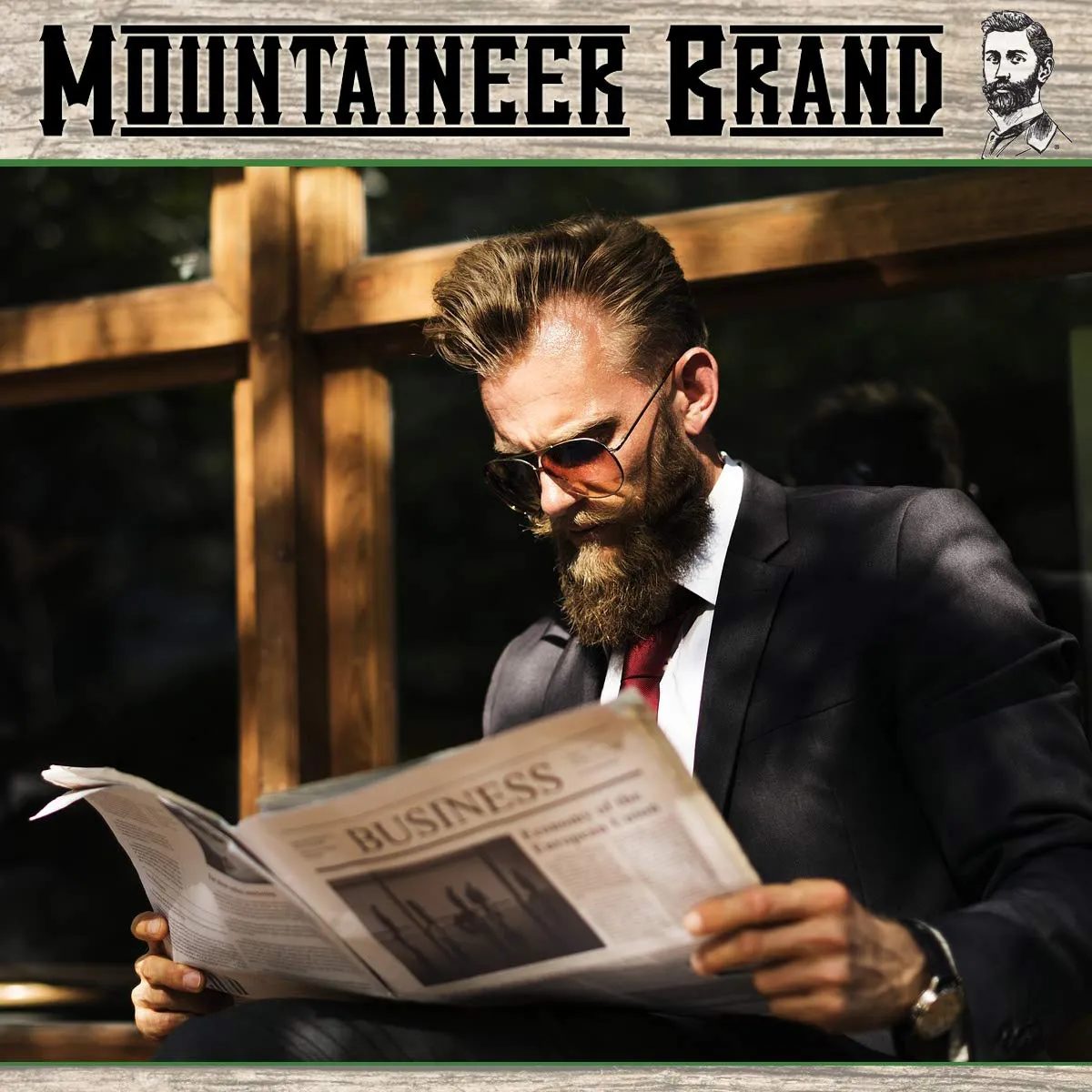 Mountaineer Brand Beard Grooming Kit | 2oz Beard Oil, 2oz Conditioning Balm, 4oz Beard Wash - Mustache Growth, Men's WV Timber Bonus