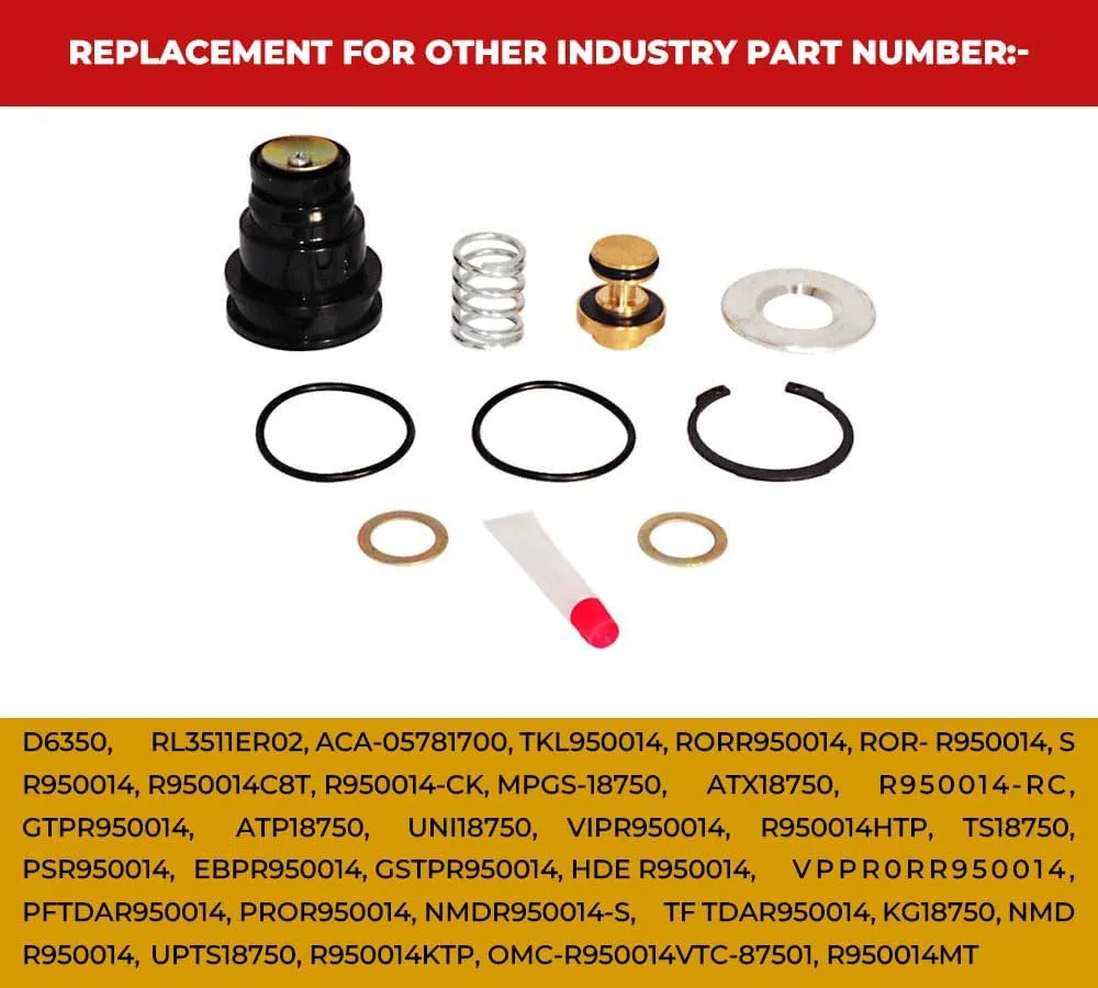 Mytee Products Purge Valve Rebuild Kit for System Saver 1200 and SS 1200 Plus Fit Replace Meritor R950014 R950014KTP 950014 UPTS18750, Mack 3918353, Haldex R955014
