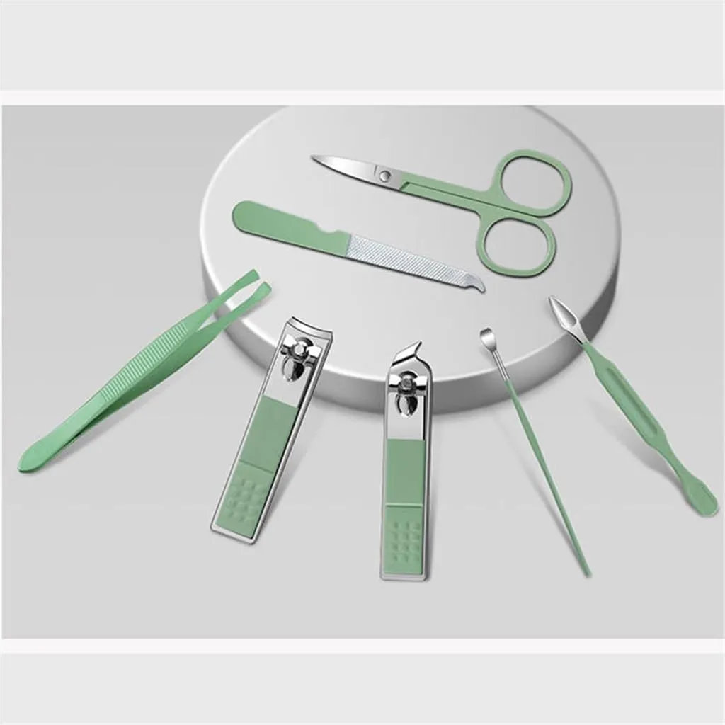 Nail Clipper Set Portable 7 Piece Nail Clippers Manicure Stainless Steel Nail Clippers Manicure Tools