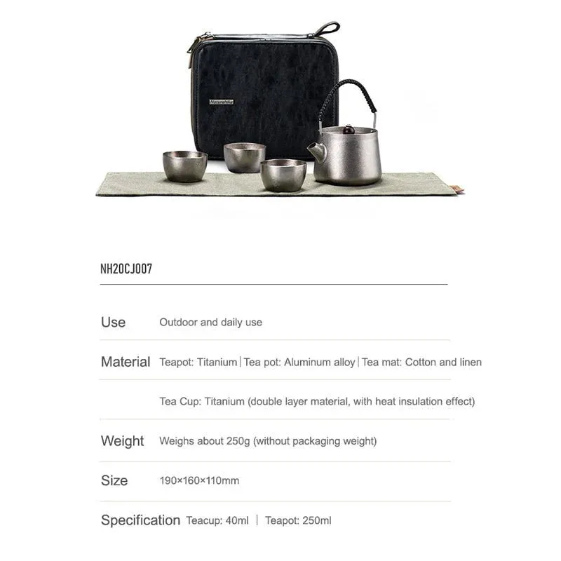 Naturehike Wild Wind Titanium Tea Set