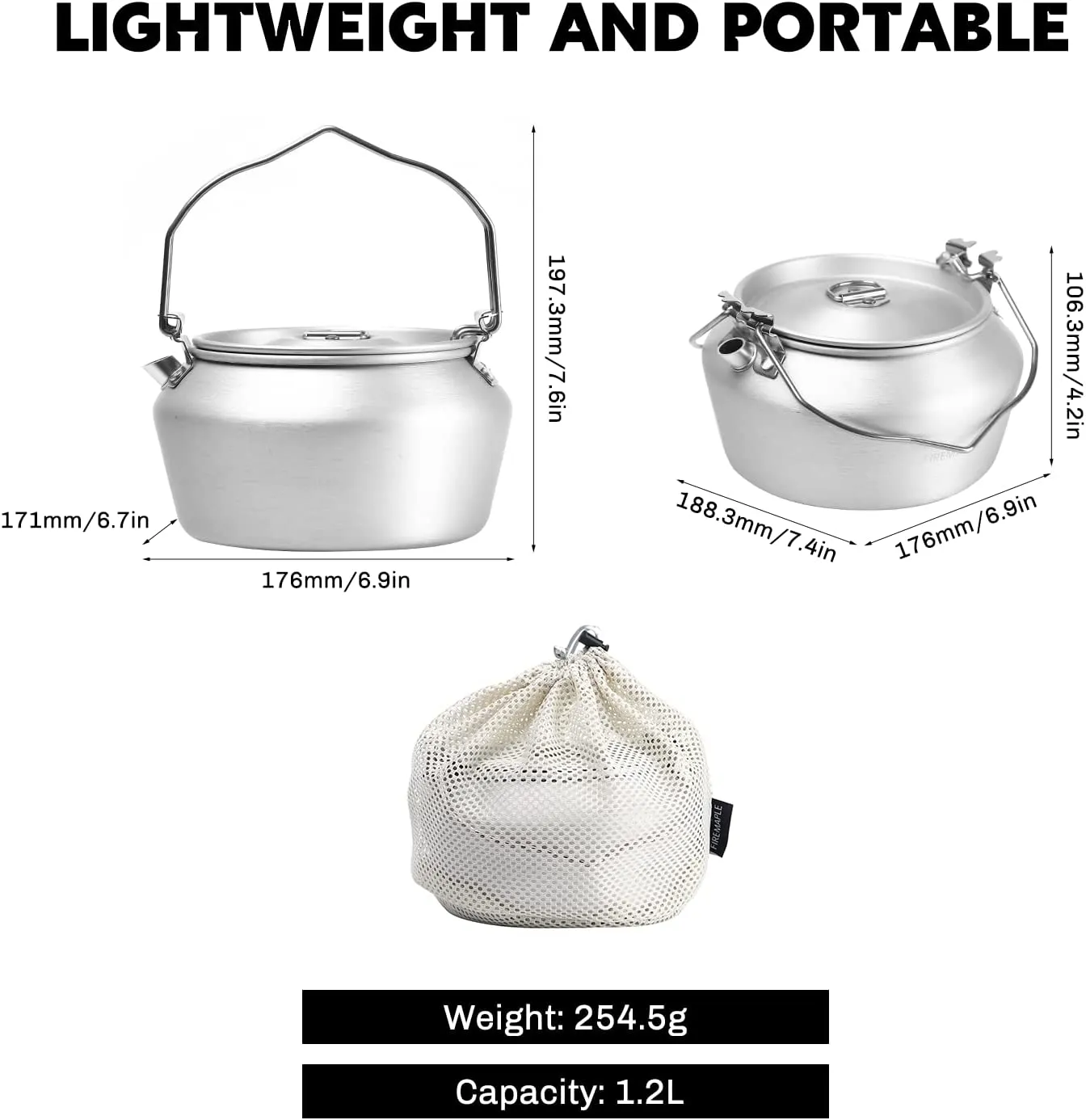 Nimbus 1.2L Aluminum Kettle