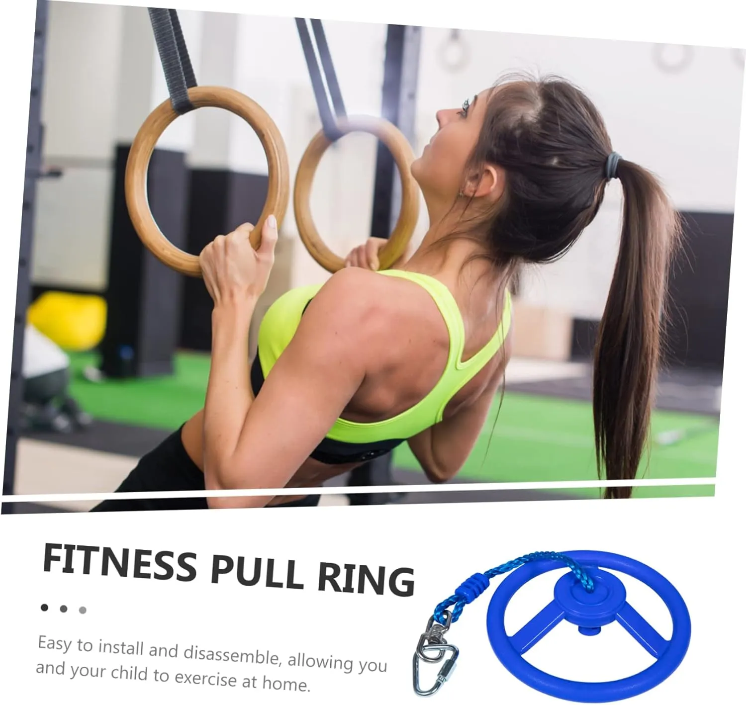 Ninja Wheel Heavy Duty Swing Set Outdoor Toddler Swing Ring Accessories Training Equipment Swing Sets for Backyard Toddler Outdoor Toys Training Ring for Children Fitness