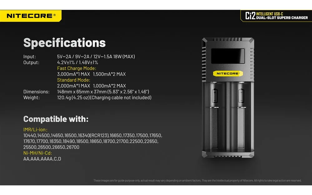 Nitecore Ci2 Dual Slot Universal Battery Charger