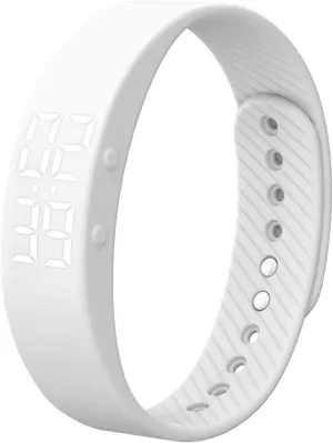 Non-Bluetooth Fitness Tracker Watch Pedometer Digital Step Counter Calorie Counter Distance Activity Tracker Alarm LED Fitness Watch IP65 Water Resistance
