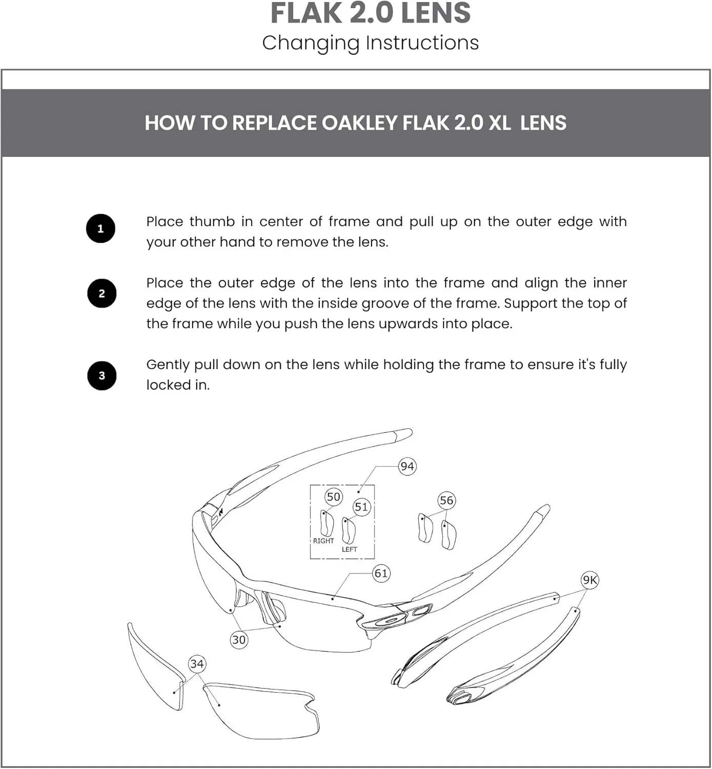 Oakley Authentic Flak 2.0 OO9295 Replacement Lenses For Men For Women   BUNDLE with Designer iWear Care Kit