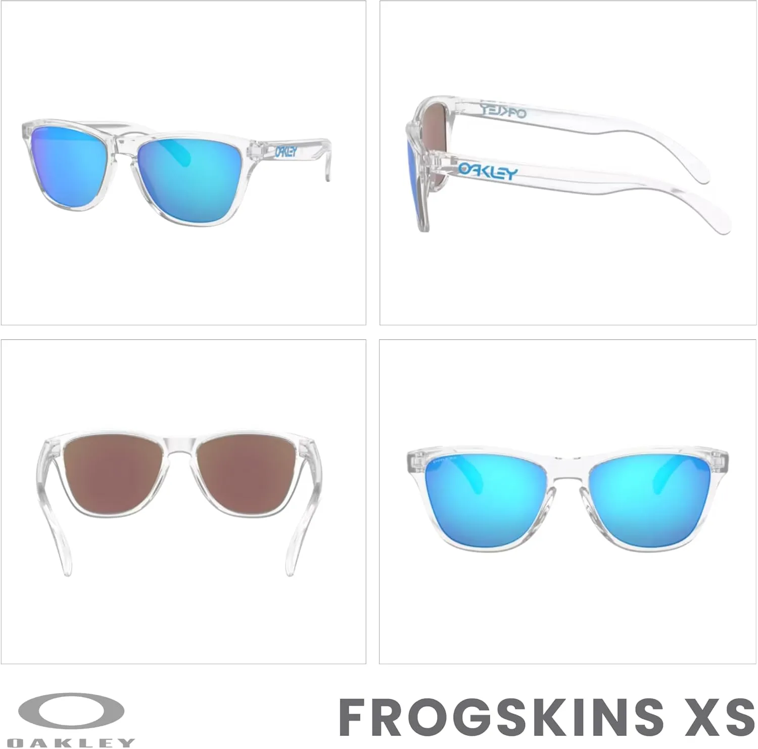 Oakley Kids Frogskins Xs OJ9006 Round Junior Sunglasses   BUNDLE Leash  Designer iWear Care Kit