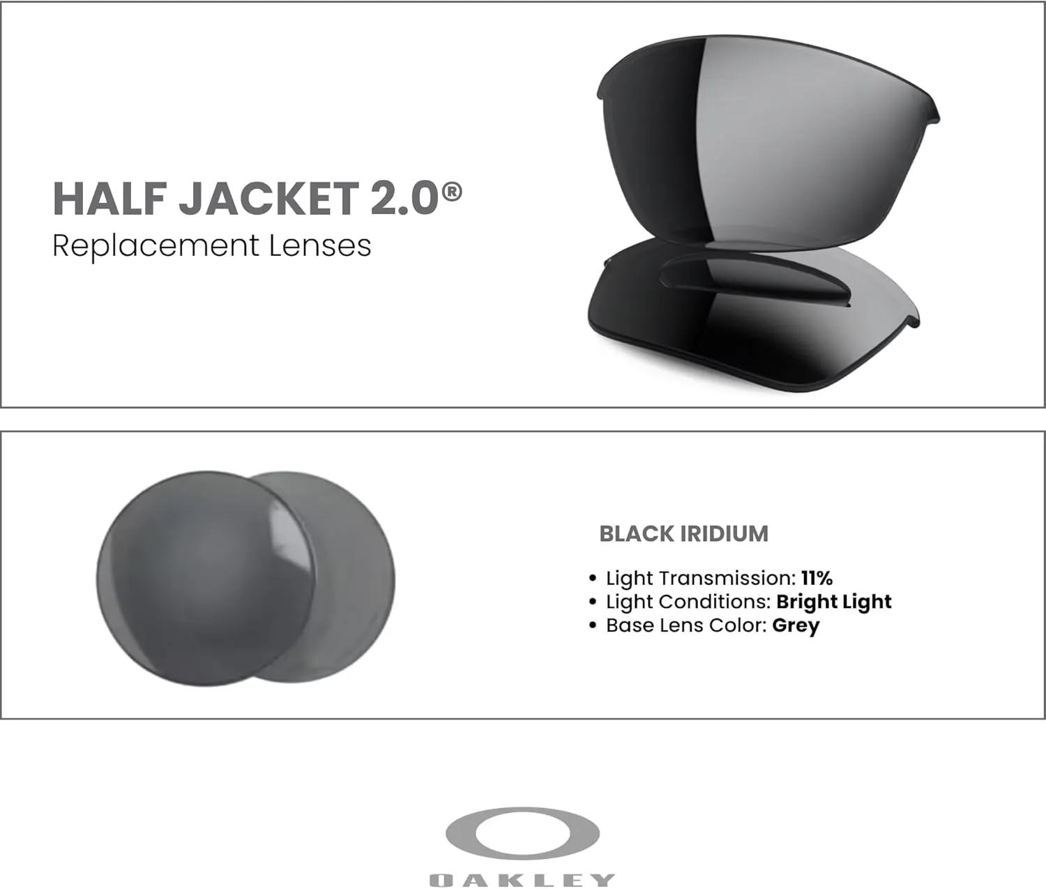 Oakley Original Half Jacket 2.0 XL OO9154 Replacement Lenses  Designer iWear Care Kit