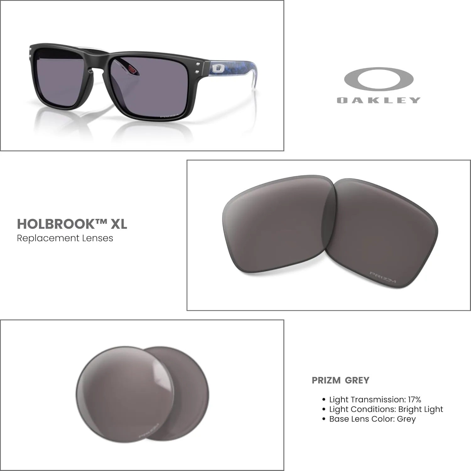 Oakley Original Holbrook OO9102 Replacement Lenses  BUNDLE Bag  BUNDLE with Designer iWear Kit