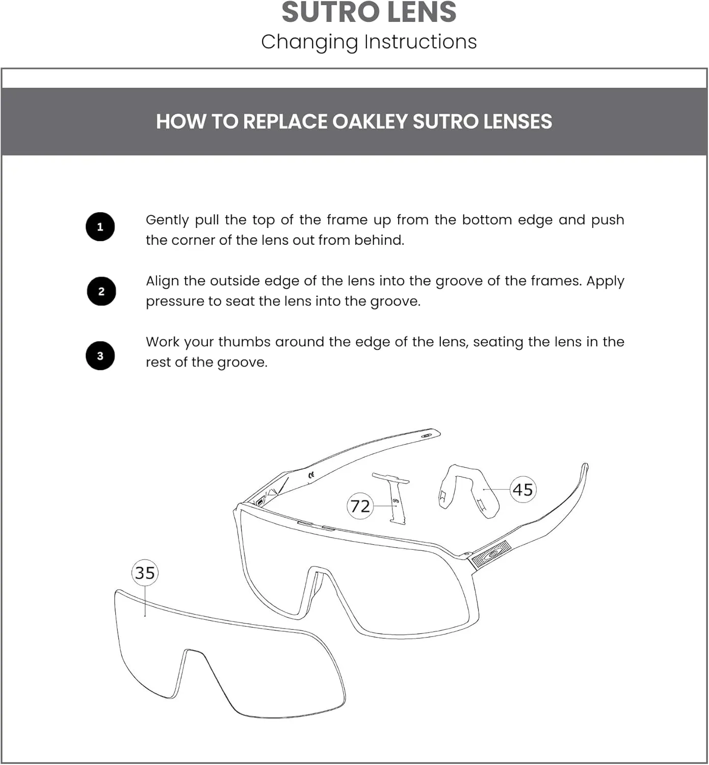 Oakley Original Sutro Replacement Lenses for Men for Women BUNDLE Bag Designer iWear Care Kit