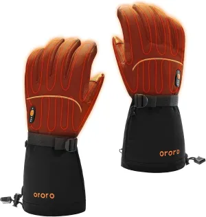ORORO Heated Gloves for Women and Men, Rechargeable Heated Motorcycle Ski Gloves (Charger Not Included)