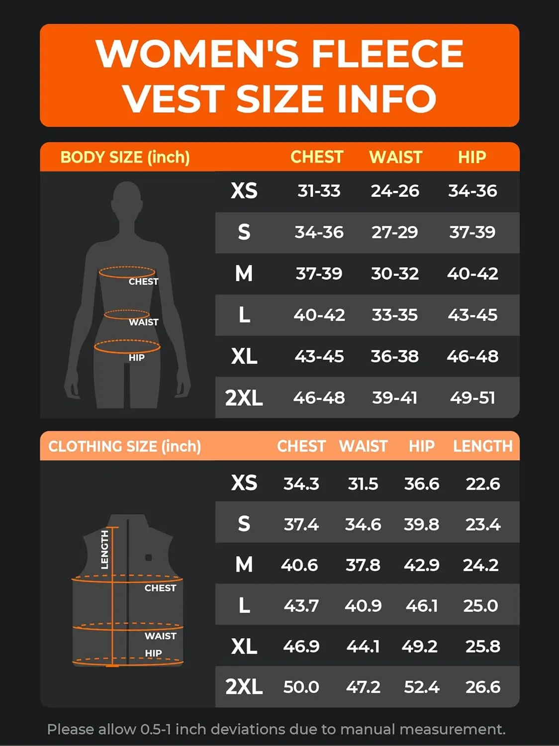 ORORO Women's Heated Fleece Vest with Battery, Lightweight Heating Vest Fleece (Charger Not Included)