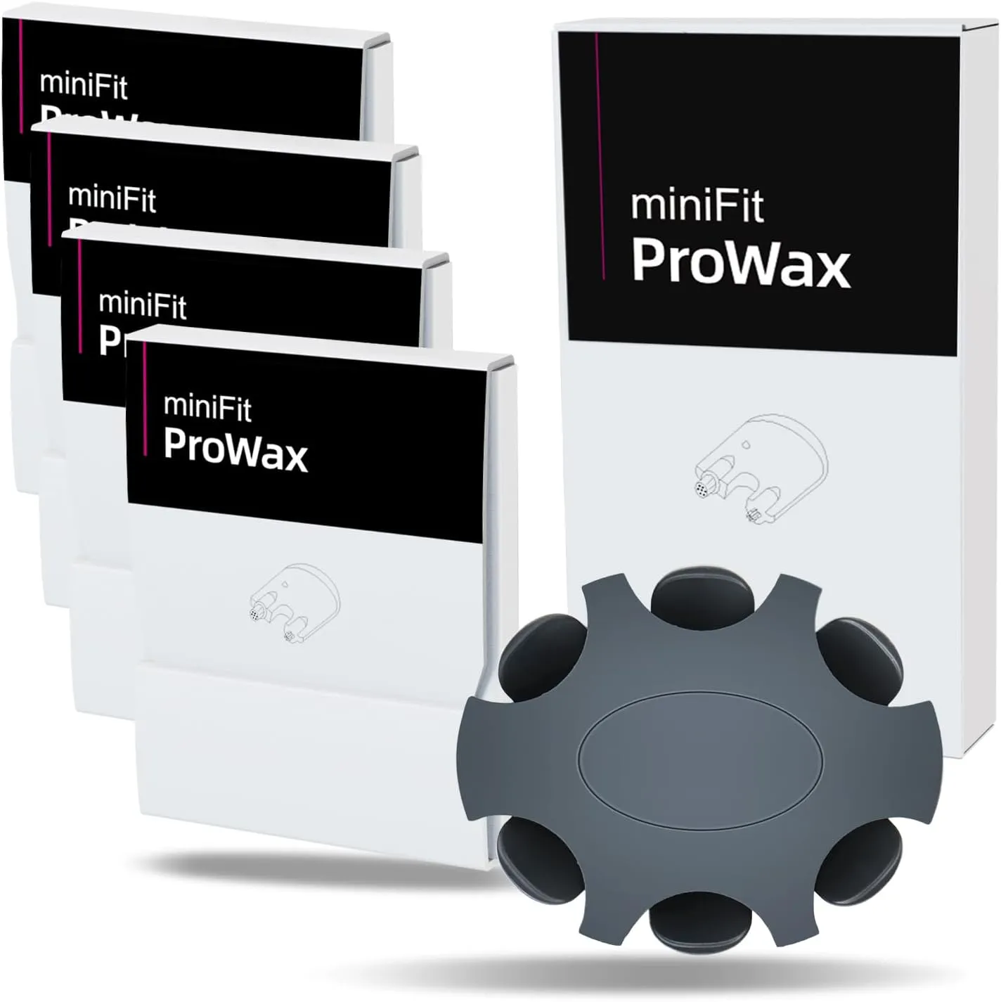 Oticon ProWax MiniFit,Hearing aid Accessories,Oticon Hearing aid Supplies,Oticon minifit prowax,Hearing Aid Wax Guard Filters-Premium Quality Supplies for Oticon Hearing Aids-4pack/24pcs