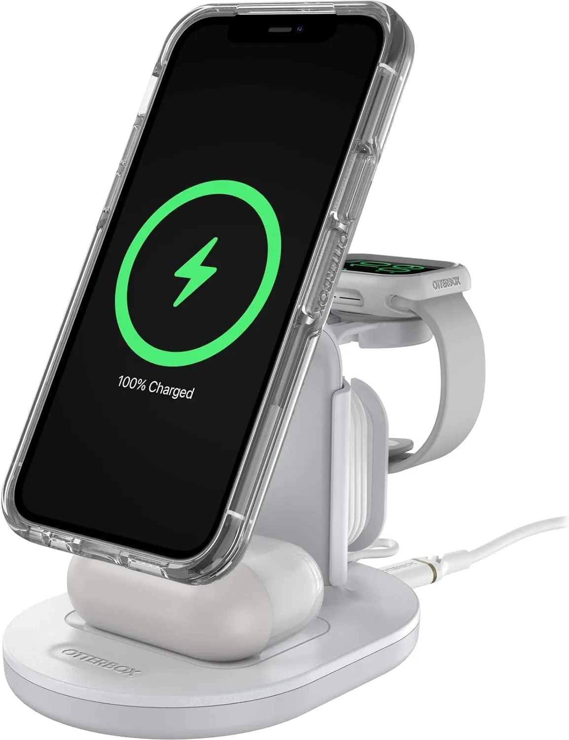 OtterBox 3-in-1 Wireless Charging Station 2.0 for MagSafe - White
