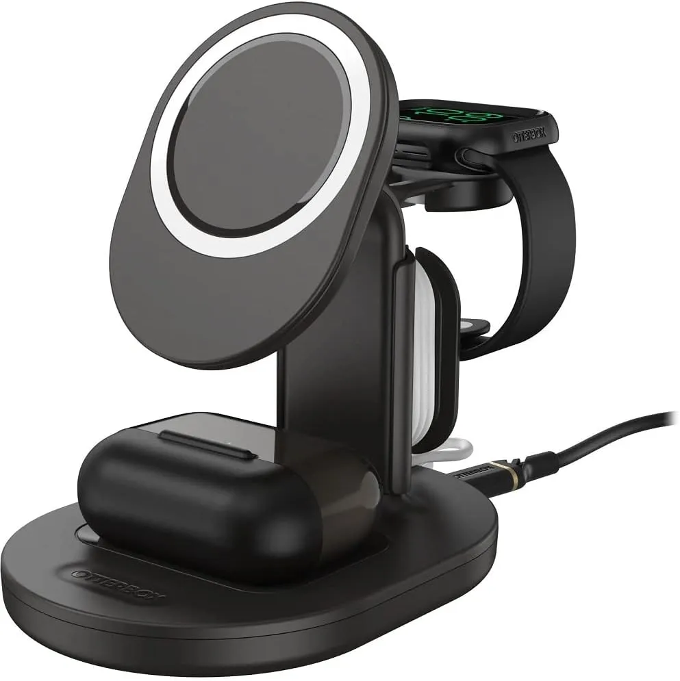 OtterBox 3-in-1 Wireless Charging Station for MagSafe - Black
