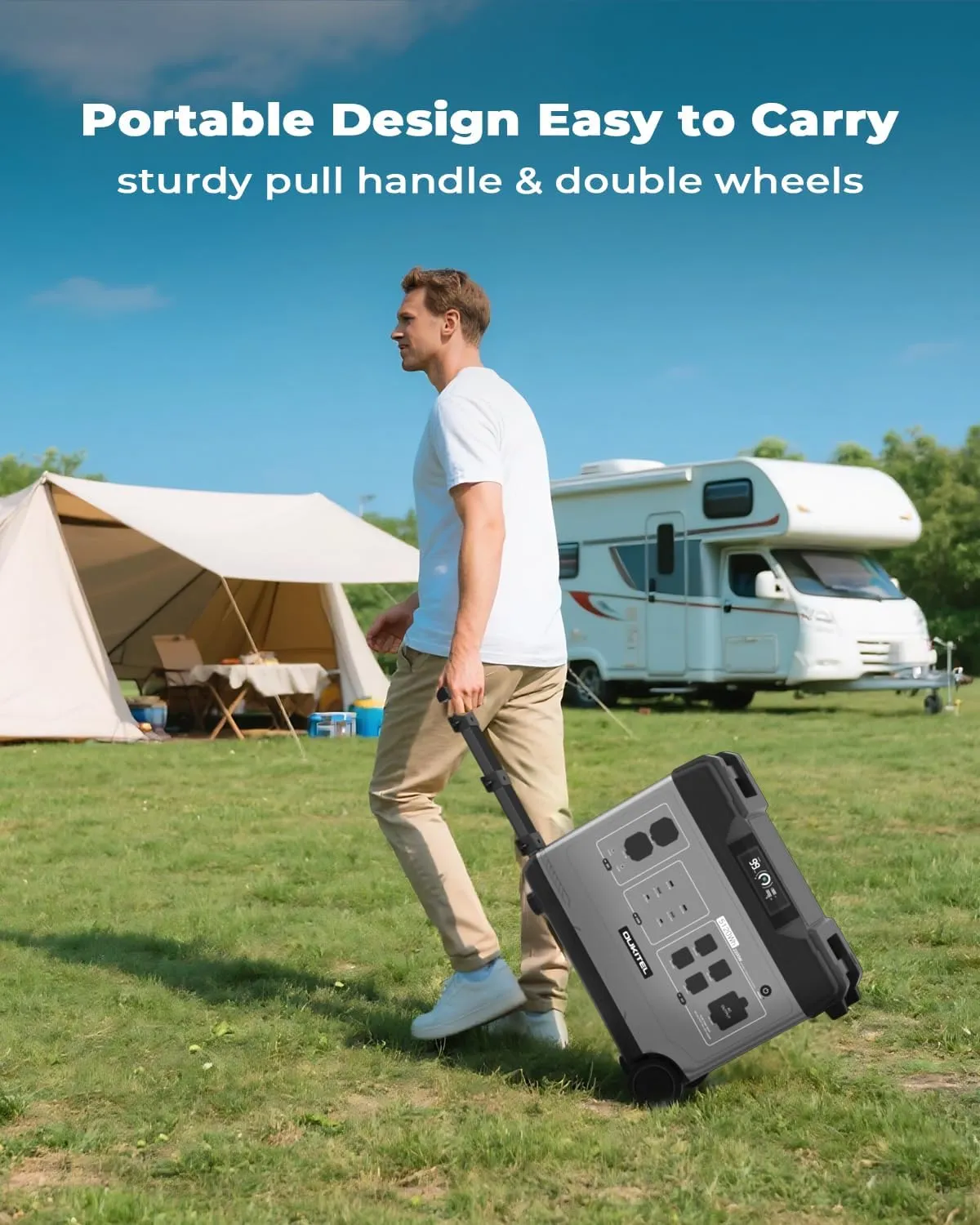 OUKITEL Portable Power Station P5000 Pro, 5120Wh Large Capacity Solar Generator, 5x3600W AC Output(5000W Surge), 2.8H Fully Charged, 1000W MPPT Solar for Emergency, Home Backup, RV, Camping