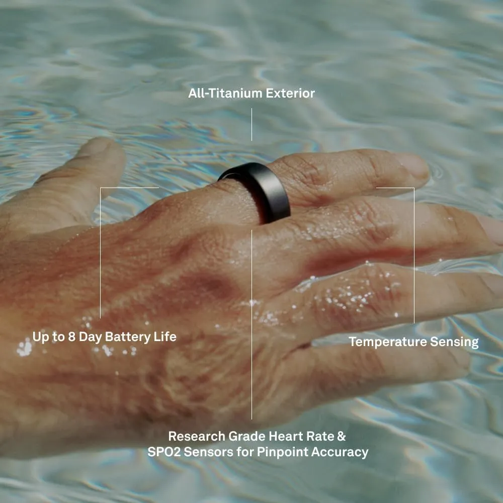 Oura Ring 4 - Gold - Size 9 - Smart Ring - Size First with Oura Ring 4 Sizing Kit - Sleep Tracking Wearable - Heart Rate - Fitness Tracker - Up to 8 Days of Battery Life