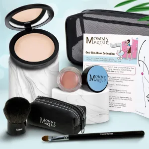 Out The Door Collection | Talc-free 5-piece Mineral Makeup Set | CUDDLE (Light/Medium) - For light to medium complexions   ANNA - A matte warm rosy beige