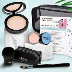 Out The Door Collection | Talc-free 5-piece Mineral Makeup Set | CUDDLE (Light/Medium) - For light to medium complexions   CASHMERE - A matte pale bisque