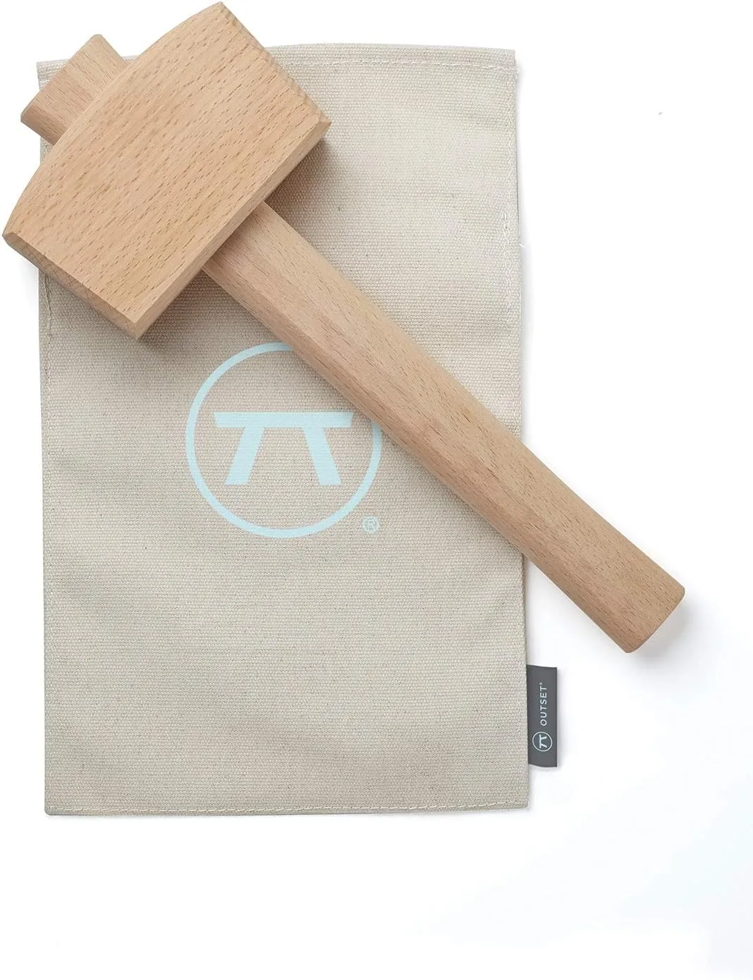Outset Professional Lewis Bag and Ice Mallet Bartender Kit, 2 Piece Set, Beechwood