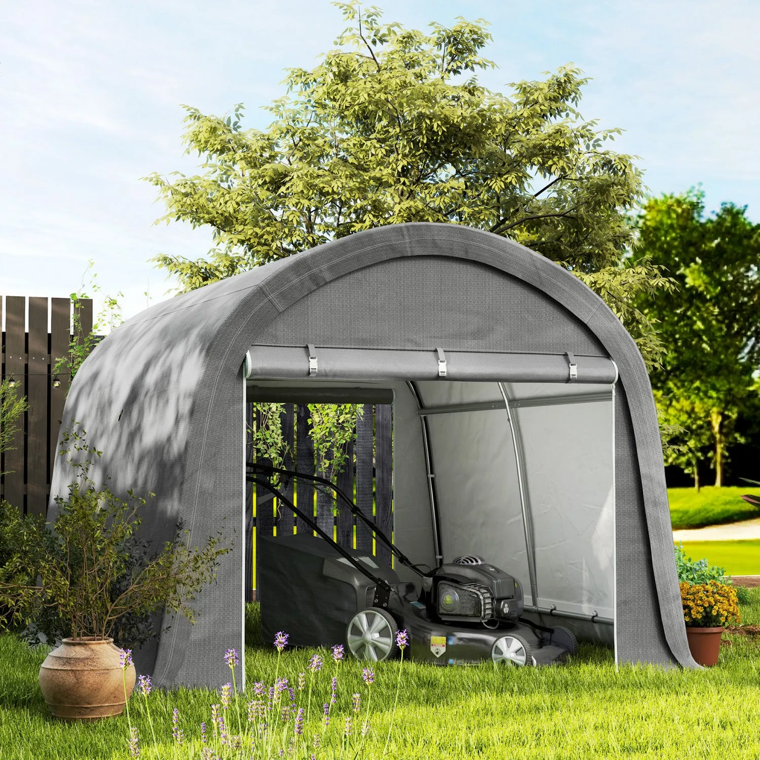 Outsunny 10'x10' Outdoor Storage Shed, Waterproof Heavy Duty Portable Shed