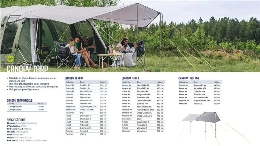 Outwell Canopy Tarp L 2025