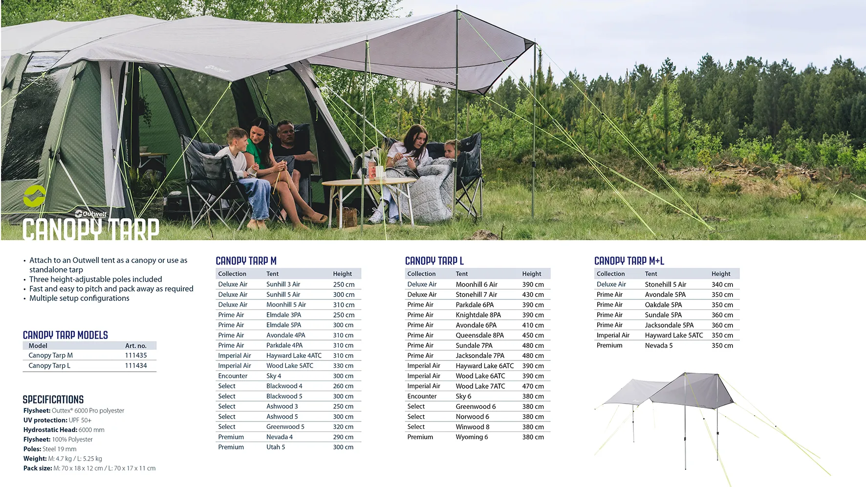Outwell Canopy Tarp M 2025