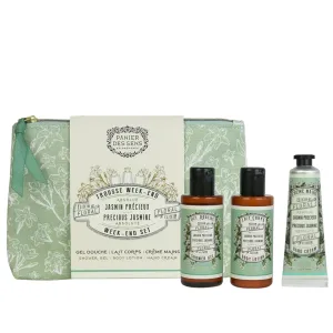Panier des Sens – Jasmine Set for Women – Body Lotion   Shower Gel   Hand Cream - Birthday Gift for Her - Body Care Kit with 96% Natural Ingredients – Self Care Gifts for women