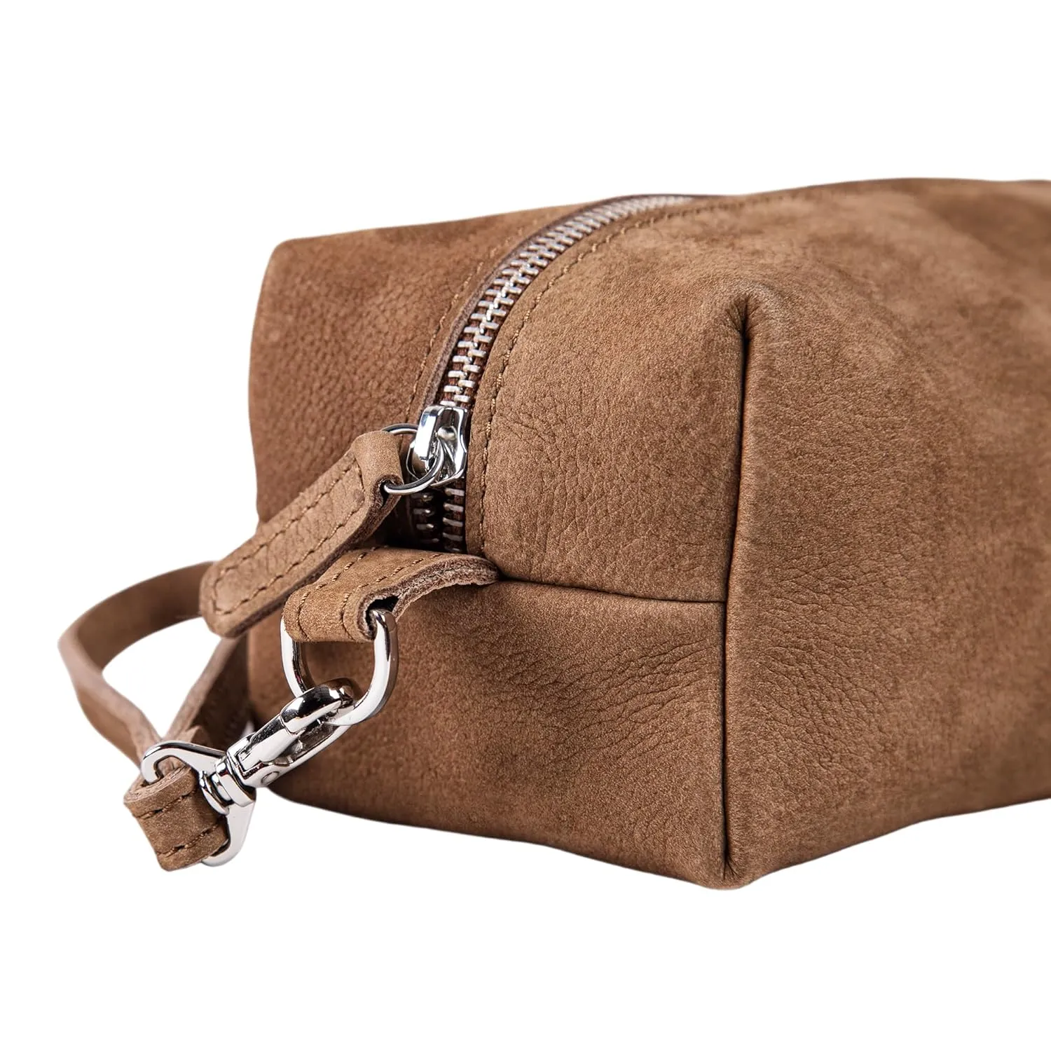 PEGAI Personalized Leather Travel Toiletry Bag for Men | Handmade Top Grain Distressed Dopp Kit, Mens Toiletry Bag, Shaving Kit Case Travel Organizer - Lee (Camel)